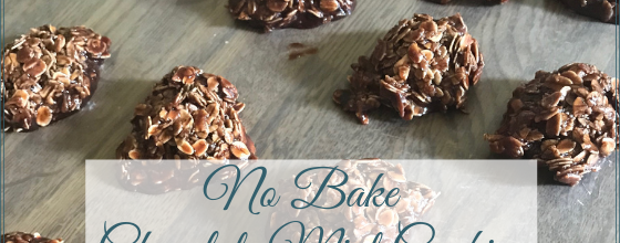 No Bake Chocolate Mint Cookies