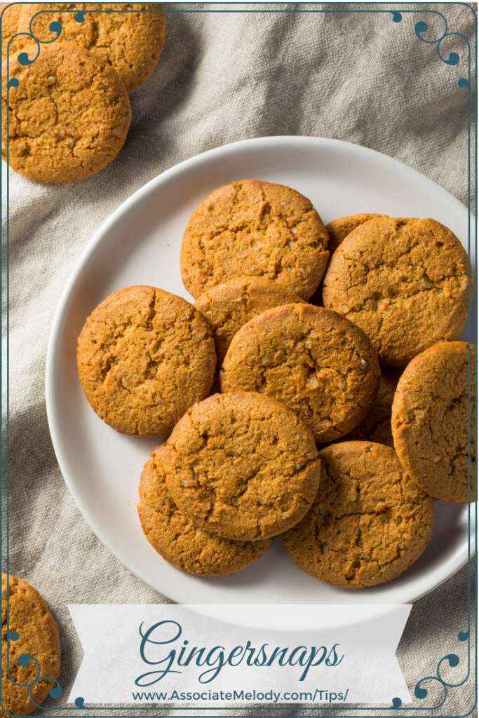 plate of delicious homemade gingersnap cookies