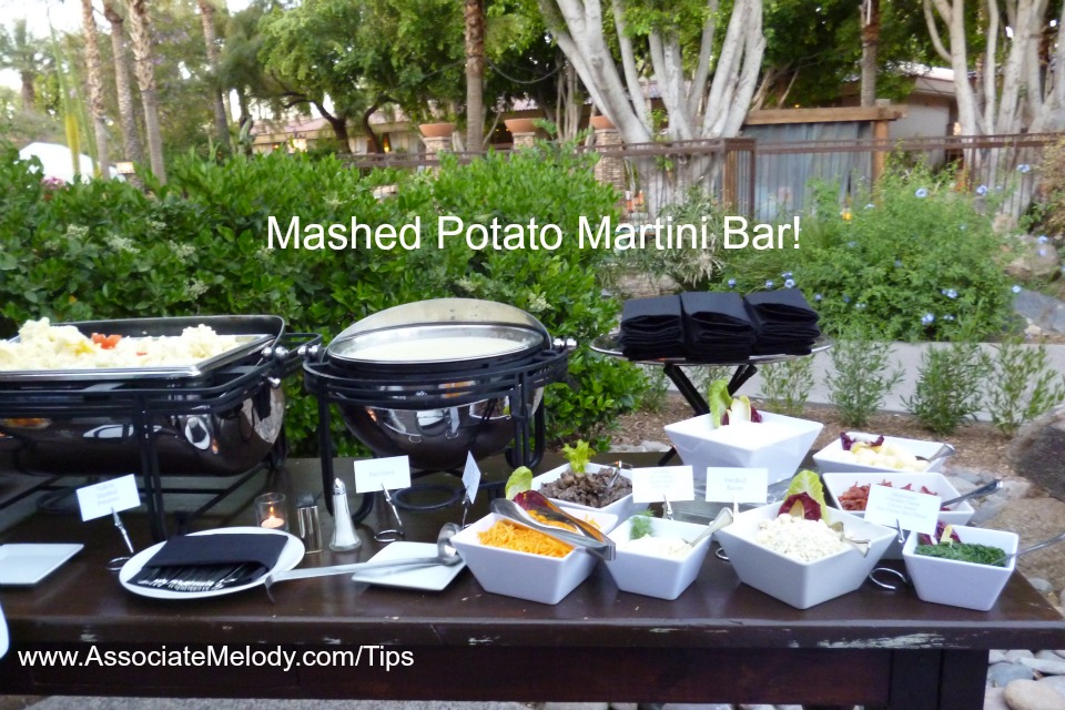 Mashed potato martini bar