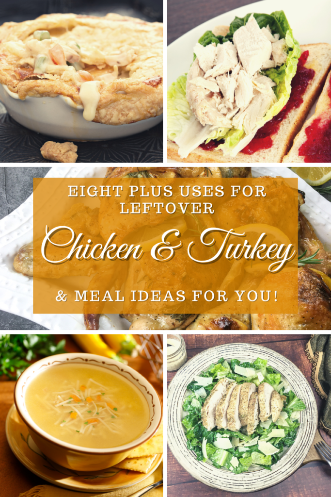 meal ideas made with leftover chicken and turkey