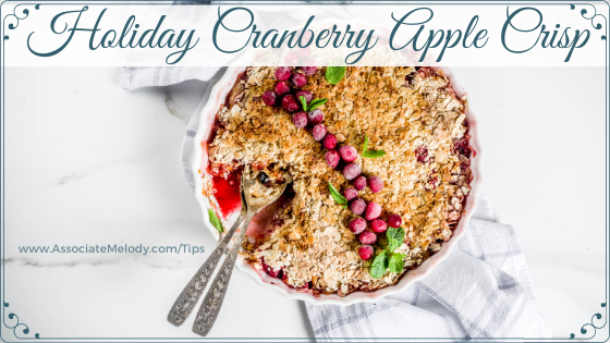 holiday cranberry apple crisp