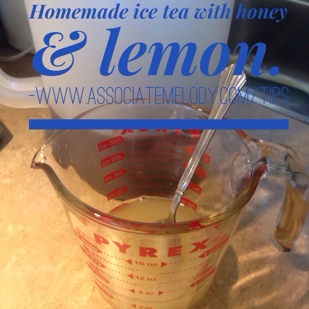 homemade ice tea with honey and lemon