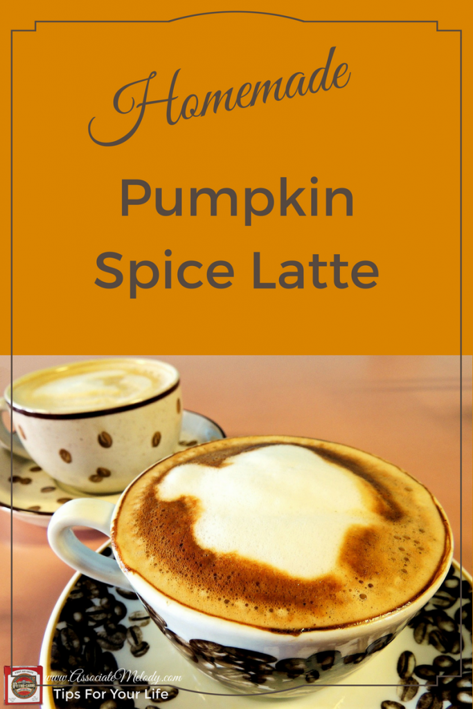 homemade pumpkin spice latte coffee