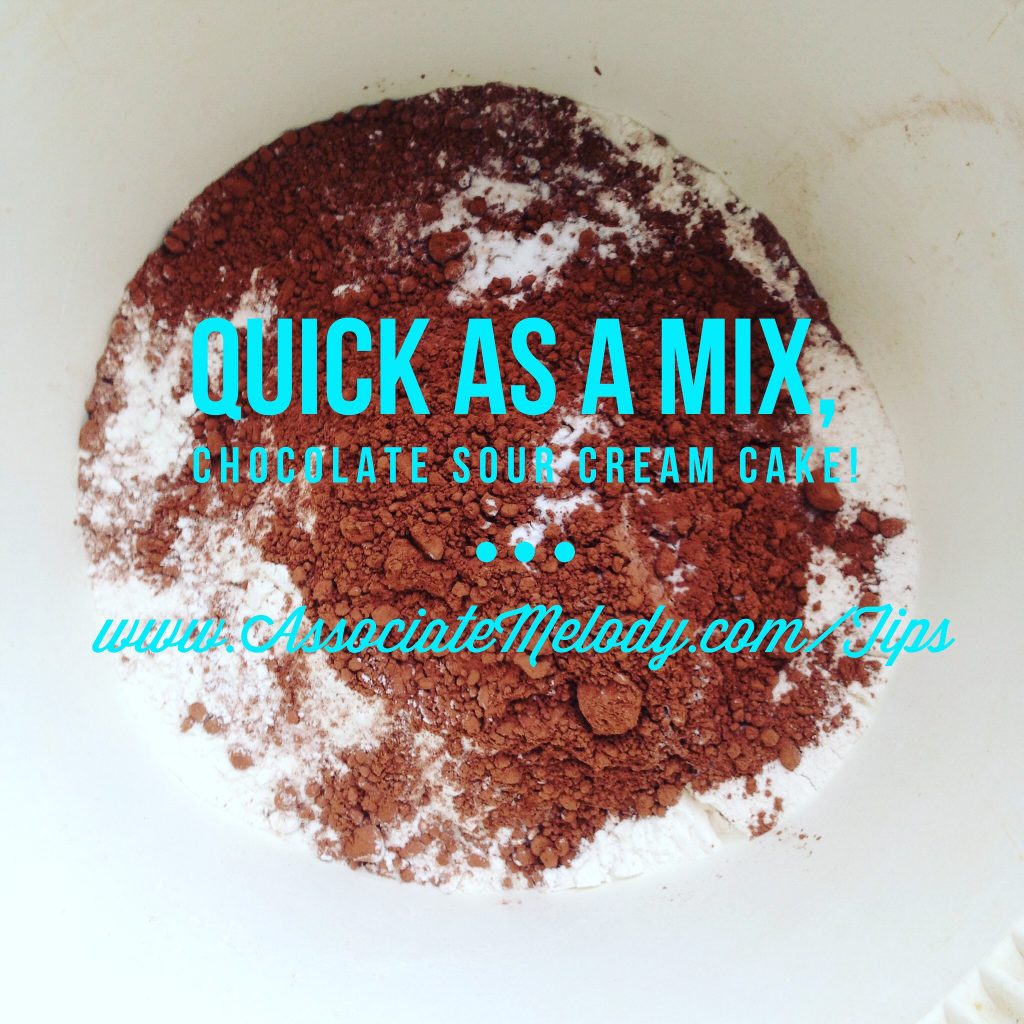 Quick as a mix Chocolate Sour Cream Cake