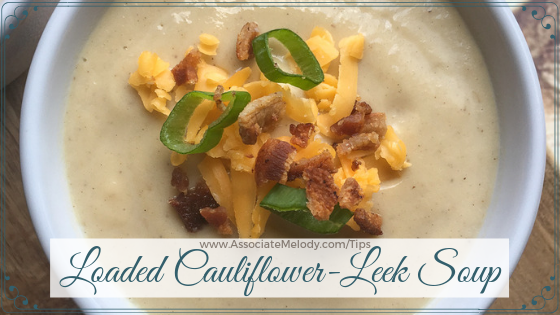 loaded cold cauliflower leek soup