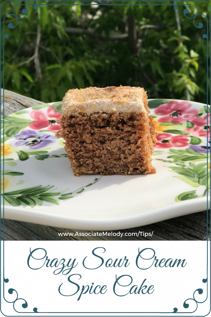 crazy sour cream spice cake, it's so easy and good
