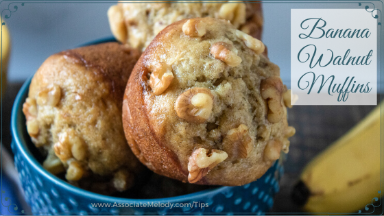 banana walnut muffins