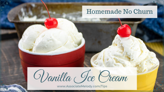 homemade ice cream made with condensed milk