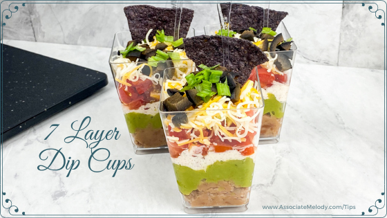 7 layer dip in cups