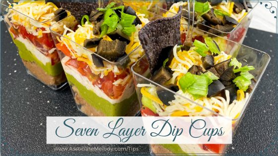 seven layer dip cups