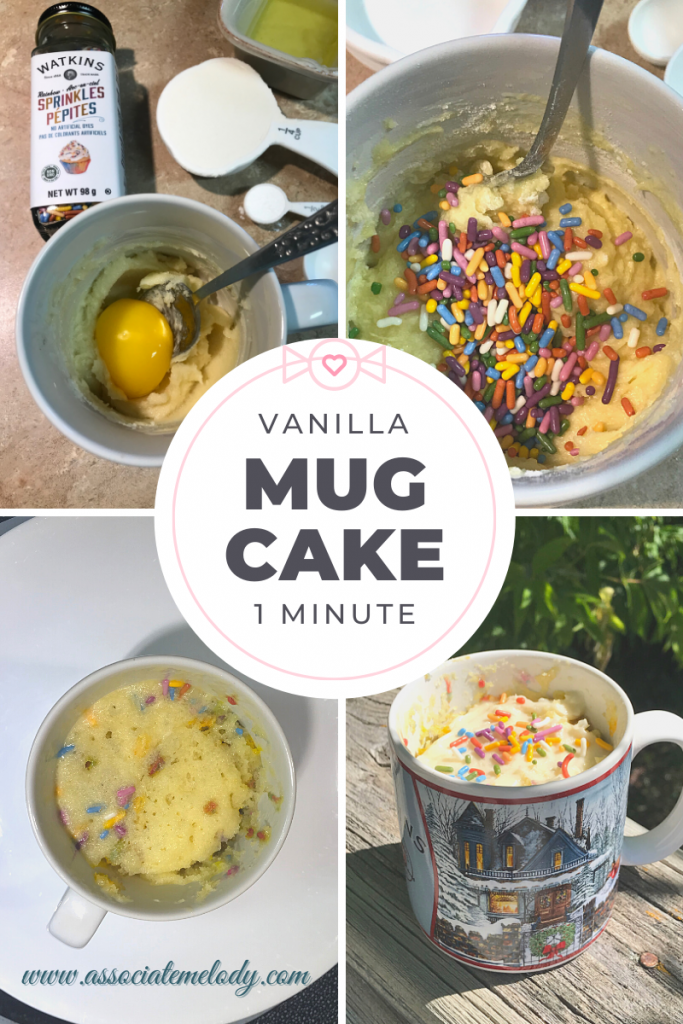 vanilla-funfetti one minute mug cake