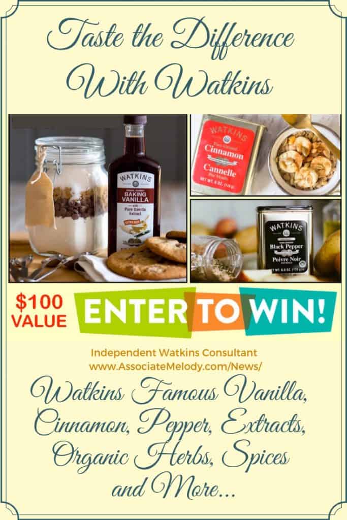 Enter to win Watkins vanilla, gourmet spices and more